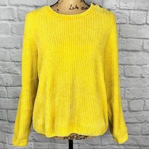 ❗️4/$25❗️SWEET RAIN Yellow Chenille Sweater